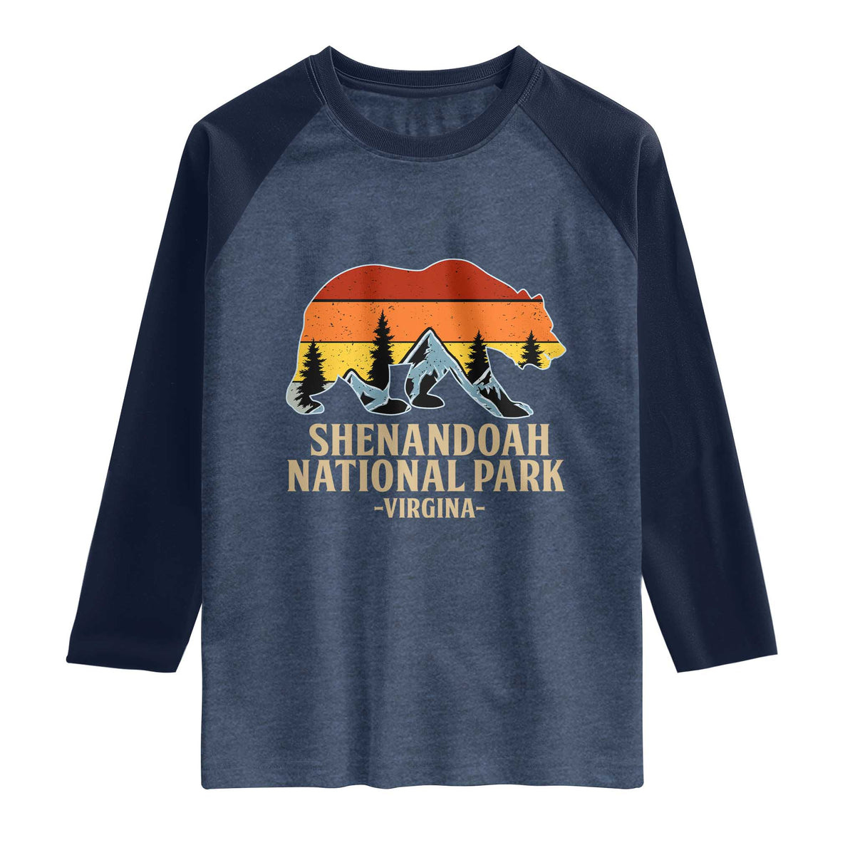 Shenandoah National Park Raglan Shirt Vintage Virginia Mountains Bear