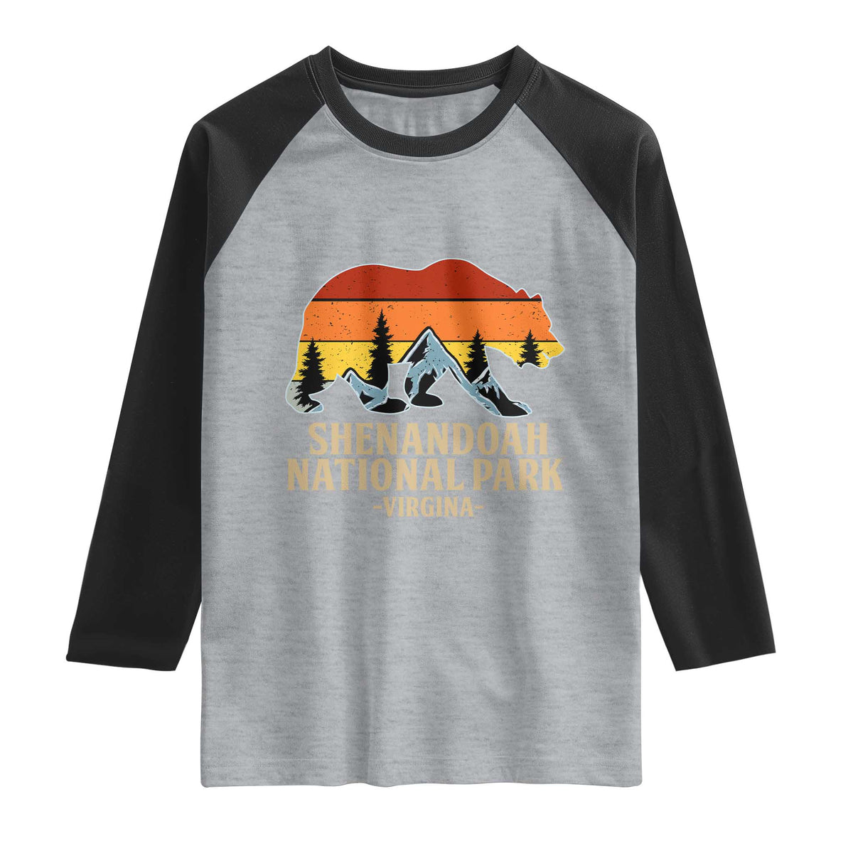 Shenandoah National Park Raglan Shirt Vintage Virginia Mountains Bear
