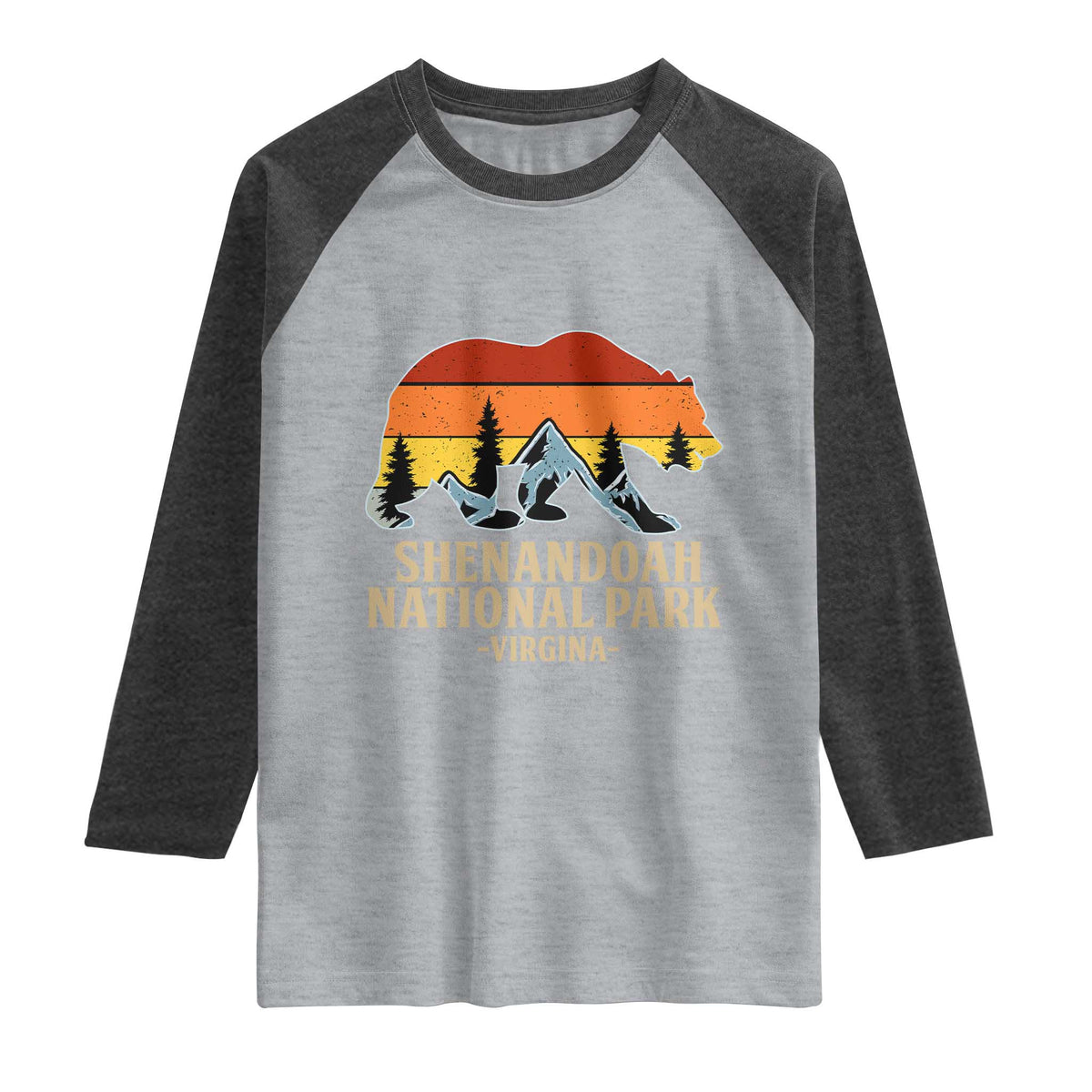 Shenandoah National Park Raglan Shirt Vintage Virginia Mountains Bear
