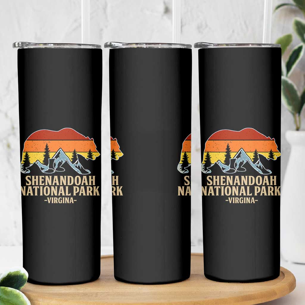 Shenandoah National Park Skinny Tumbler Vintage Virginia Mountains Bear