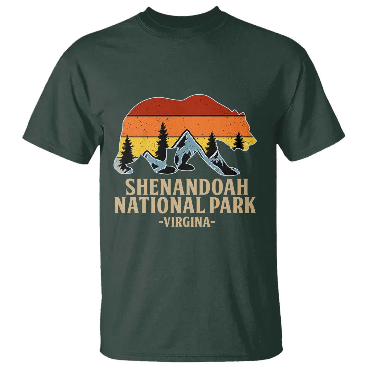 Shenandoah National Park T Shirt Vintage Virginia Mountains Bear