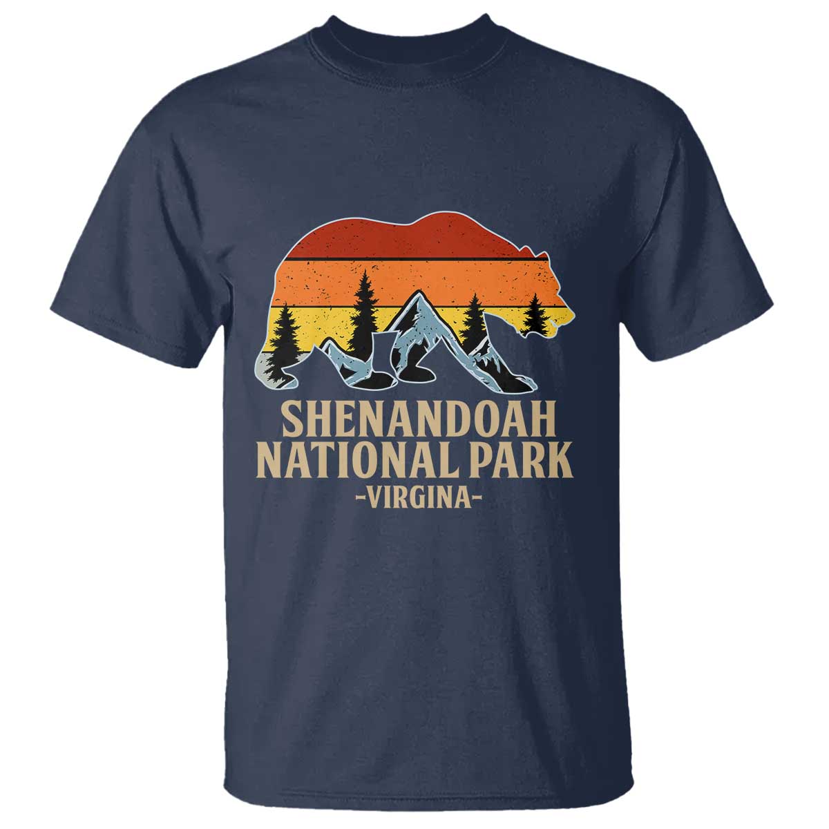 Shenandoah National Park T Shirt Vintage Virginia Mountains Bear