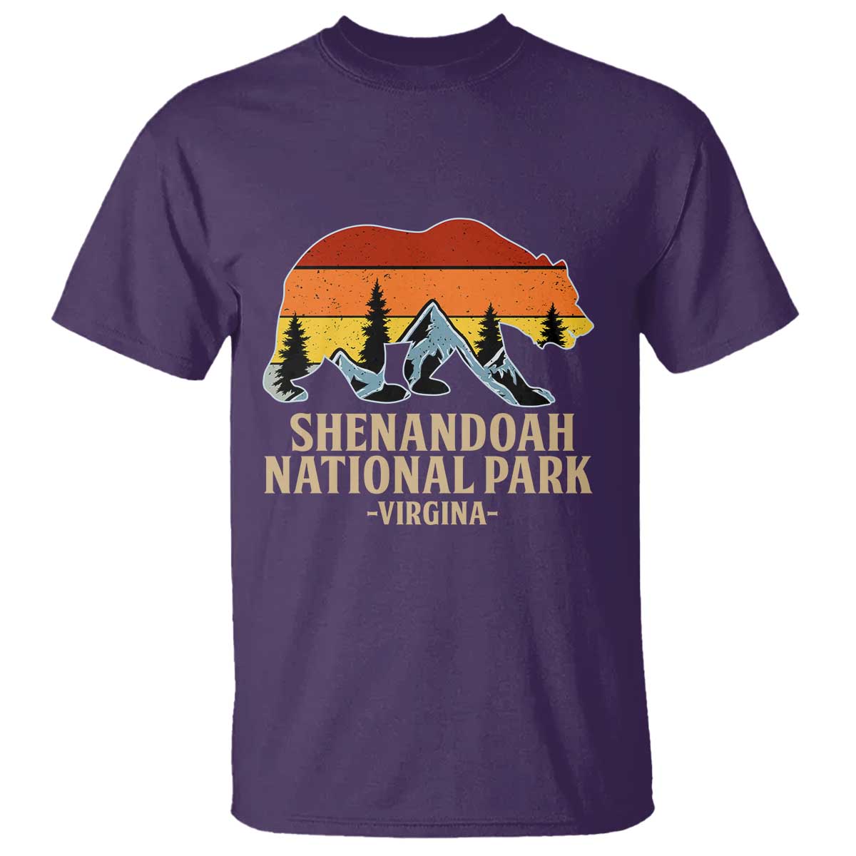 Shenandoah National Park T Shirt Vintage Virginia Mountains Bear