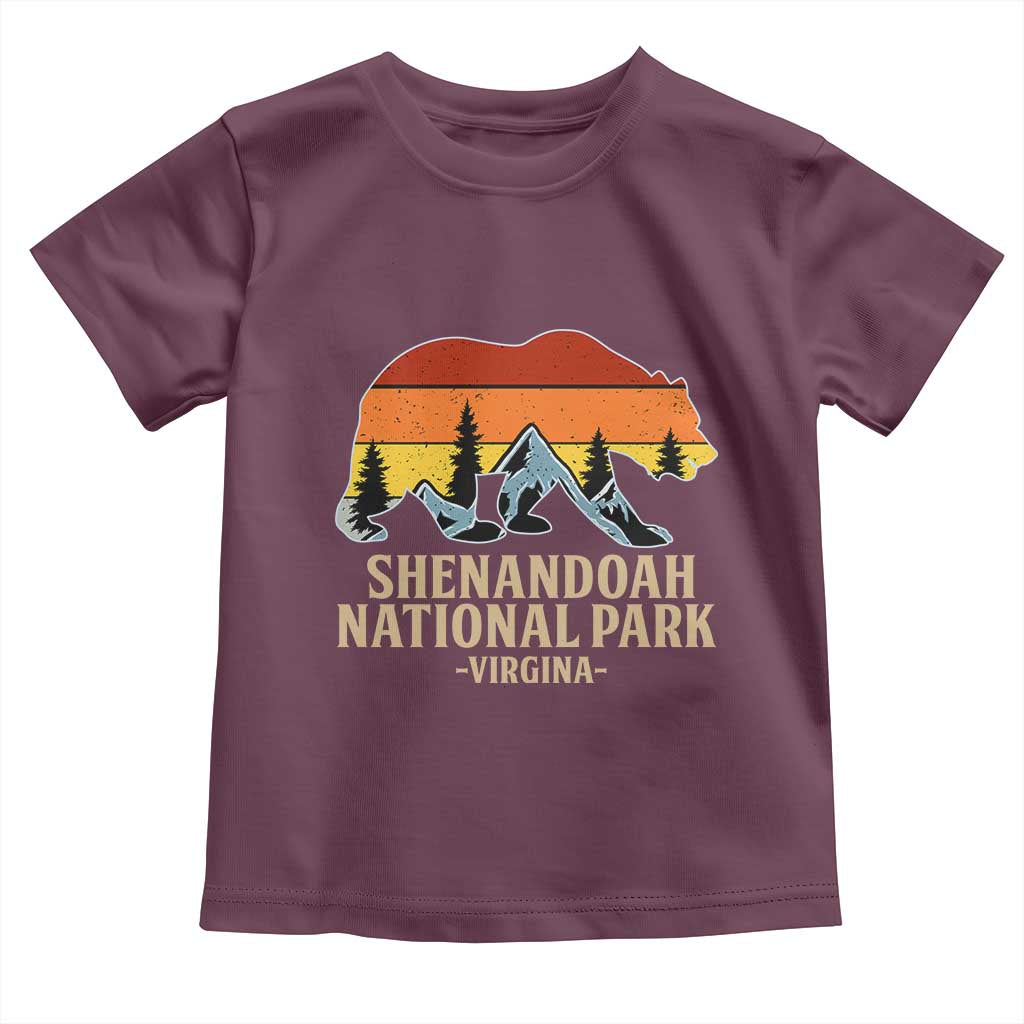 Shenandoah National Park Toddler T Shirt Vintage Virginia Mountains Bear
