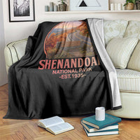 Shenandoah National Park Throw Blanket Vintage Virginia Mountain Landscape