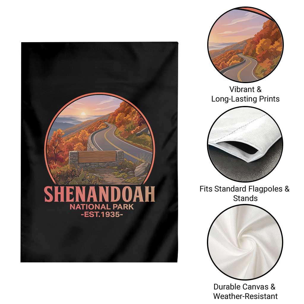 Shenandoah National Park Garden Flag Vintage Virginia Mountain Landscape