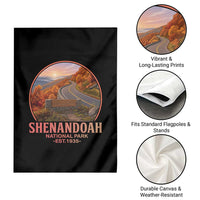 Shenandoah National Park Garden Flag Vintage Virginia Mountain Landscape