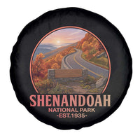 Shenandoah National Park Spare Tire Cover Vintage Virginia Mountain Landscape