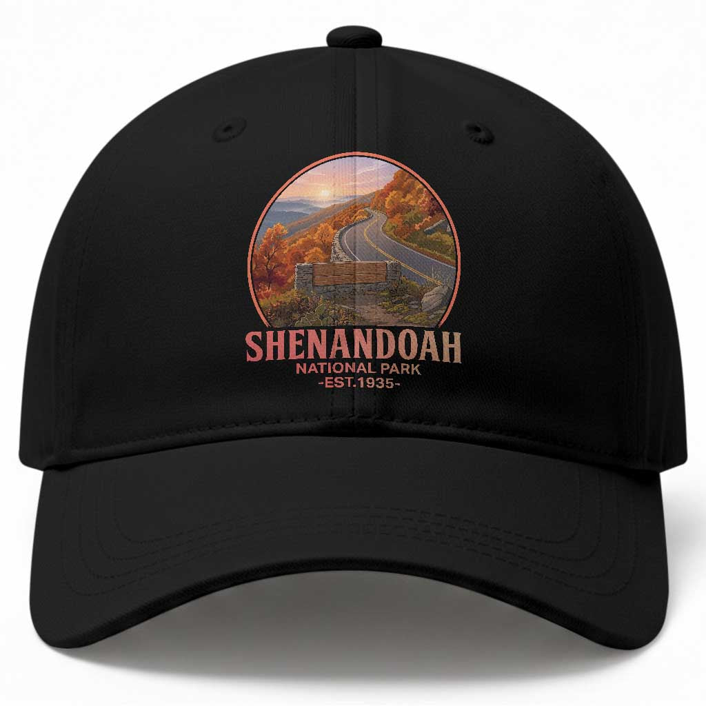 Shenandoah National Park Baseball Cap Vintage Virginia Mountain Landscape