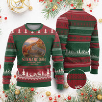 Shenandoah National Park Ugly Christmas Sweater Vintage Virginia Mountain Landscape