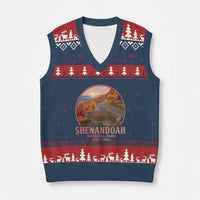 Shenandoah National Park V-Neck Knit Sweater Vest Vintage Virginia Mountain Landscape