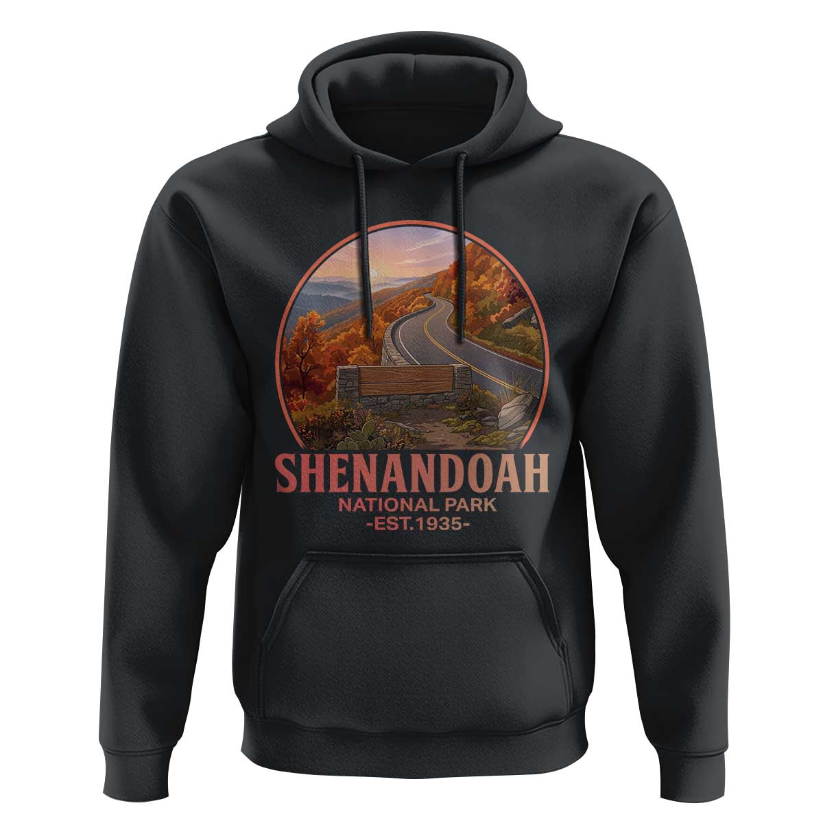 Shenandoah National Park Hoodie Vintage Virginia Mountain Landscape
