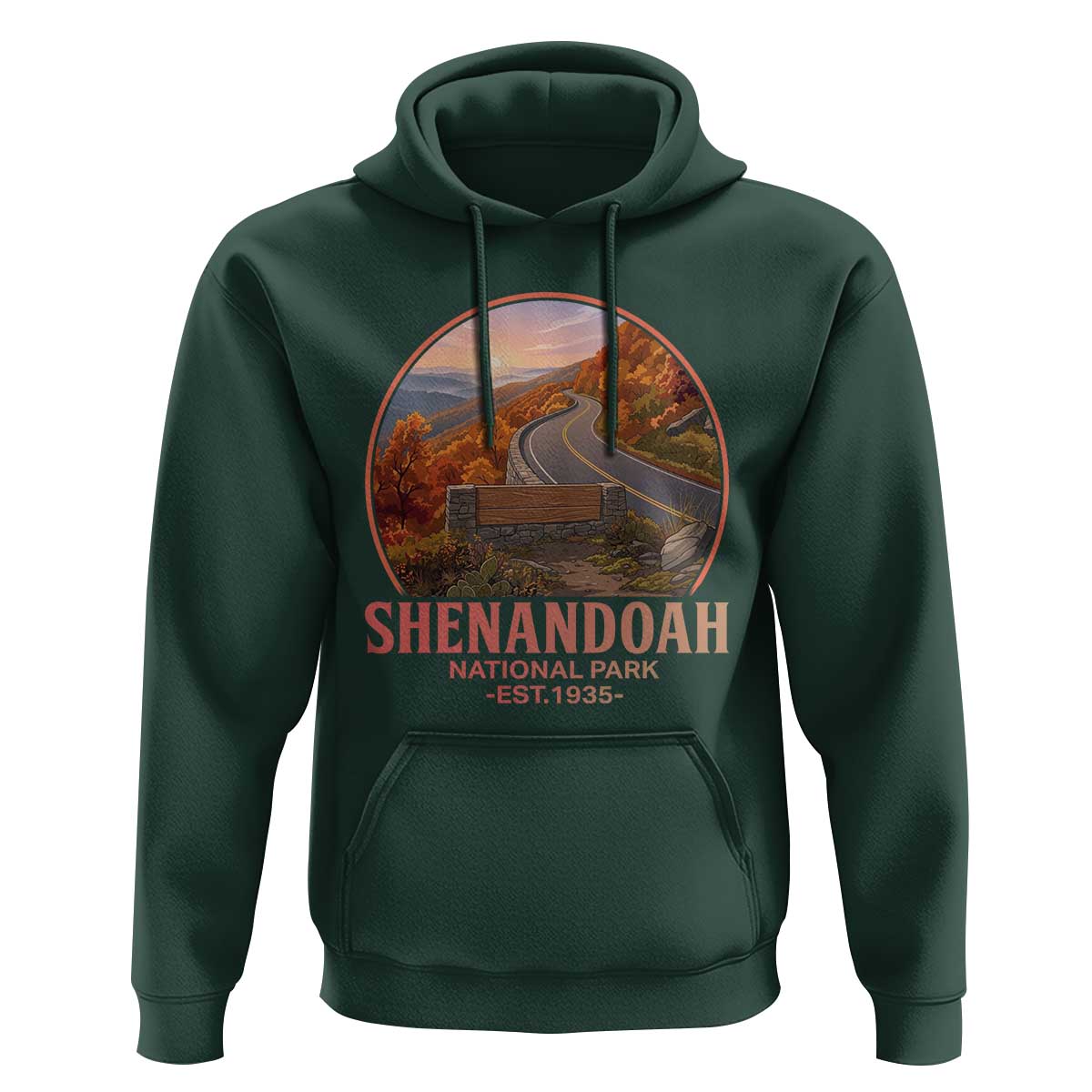 Shenandoah National Park Hoodie Vintage Virginia Mountain Landscape