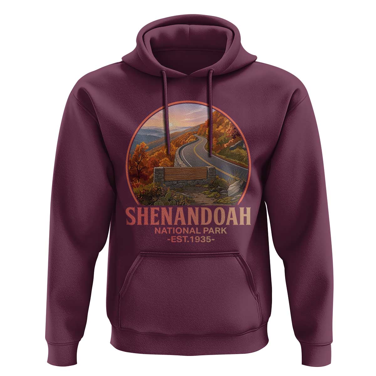 Shenandoah National Park Hoodie Vintage Virginia Mountain Landscape