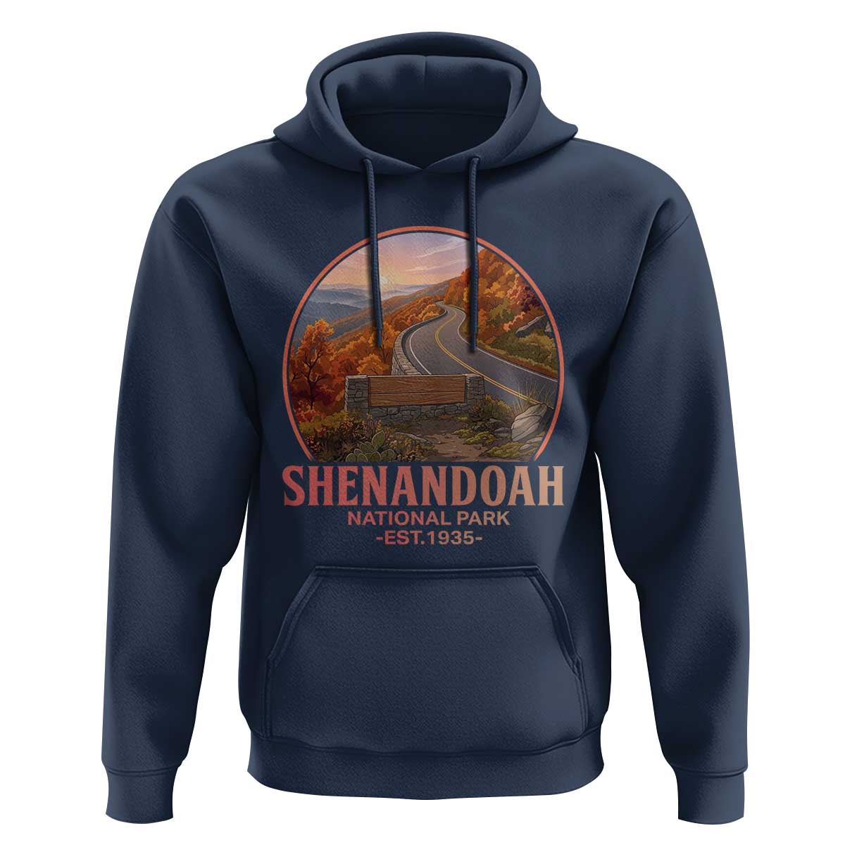 Shenandoah National Park Hoodie Vintage Virginia Mountain Landscape