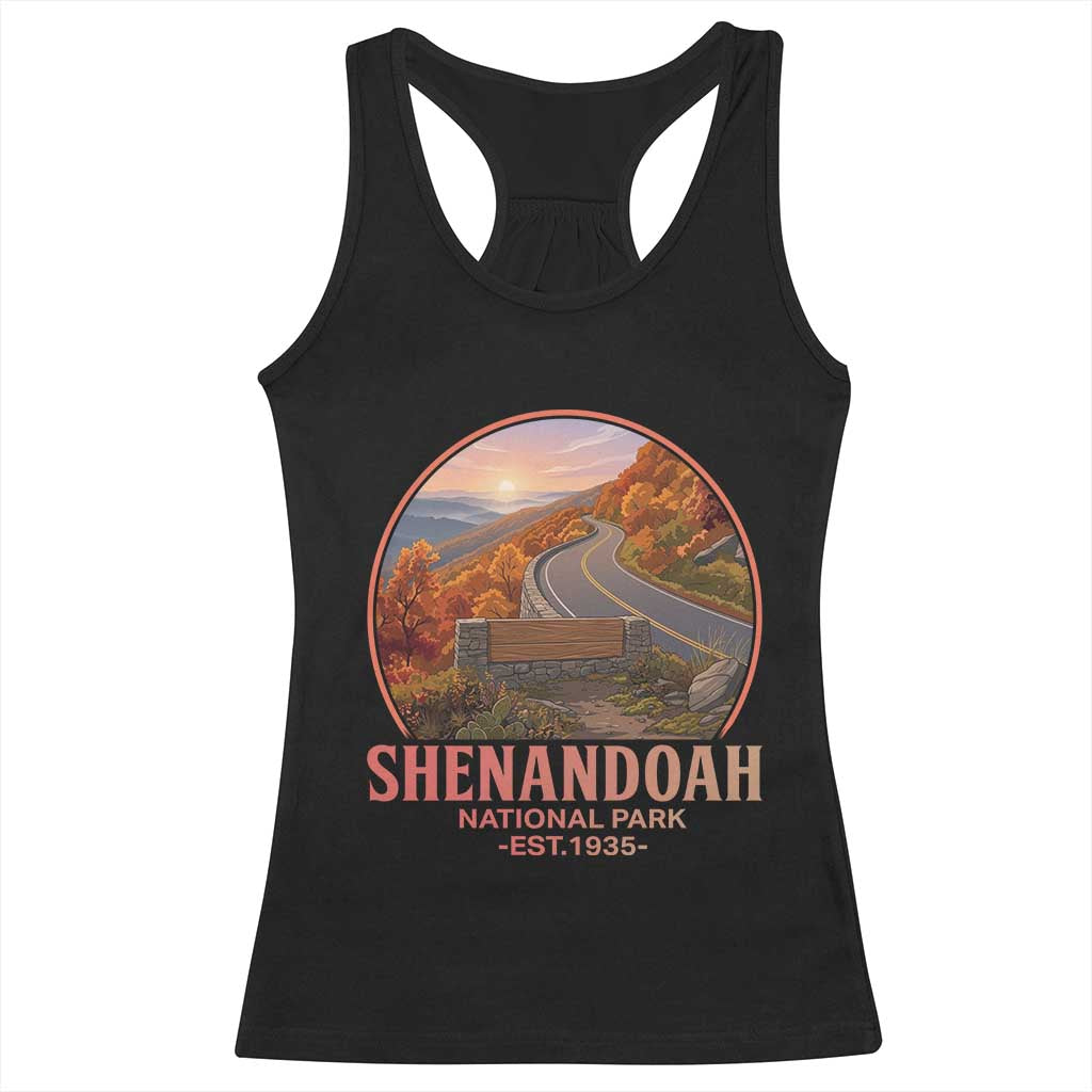 Shenandoah National Park Racerback Tank Top Vintage Virginia Mountain Landscape