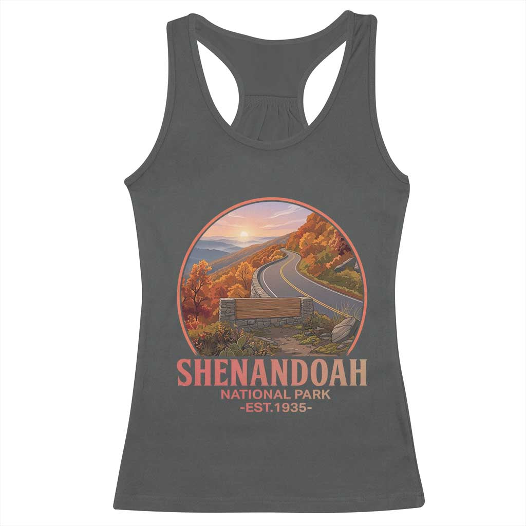 Shenandoah National Park Racerback Tank Top Vintage Virginia Mountain Landscape