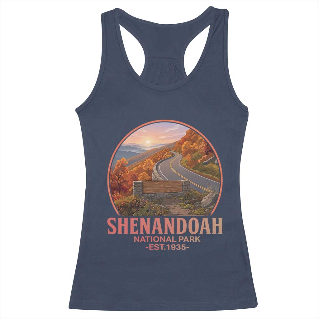 Shenandoah National Park Racerback Tank Top Vintage Virginia Mountain Landscape