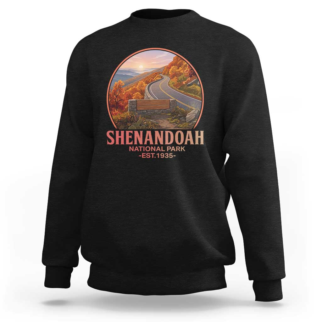 Shenandoah National Park Sweatshirt Vintage Virginia Mountain Landscape