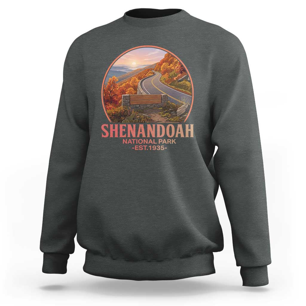 Shenandoah National Park Sweatshirt Vintage Virginia Mountain Landscape