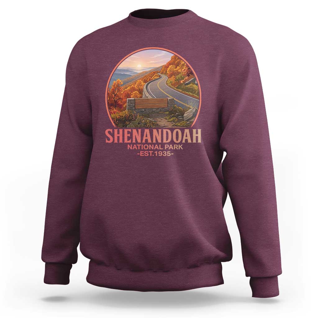 Shenandoah National Park Sweatshirt Vintage Virginia Mountain Landscape