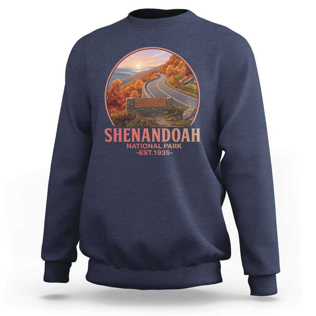 Shenandoah National Park Sweatshirt Vintage Virginia Mountain Landscape