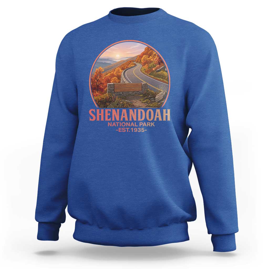 Shenandoah National Park Sweatshirt Vintage Virginia Mountain Landscape