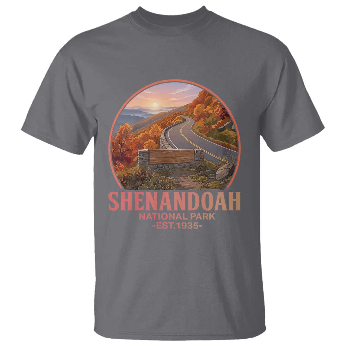 Shenandoah National Park T Shirt Vintage Virginia Mountain Landscape