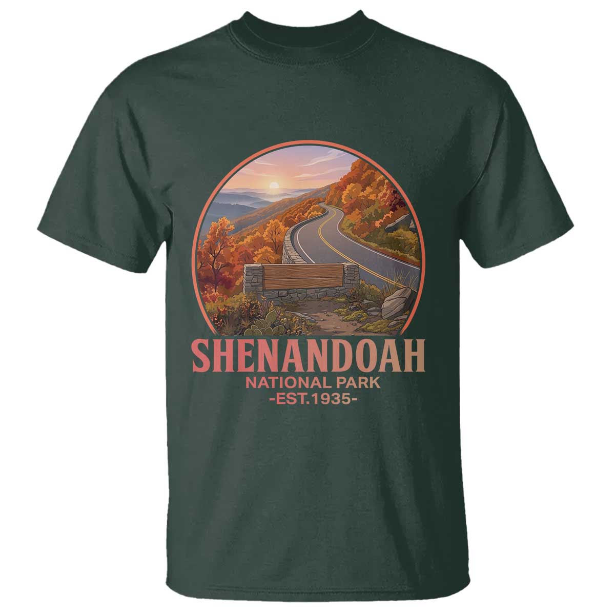 Shenandoah National Park T Shirt Vintage Virginia Mountain Landscape