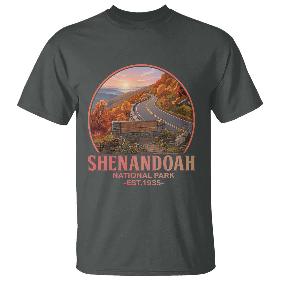 Shenandoah National Park T Shirt Vintage Virginia Mountain Landscape