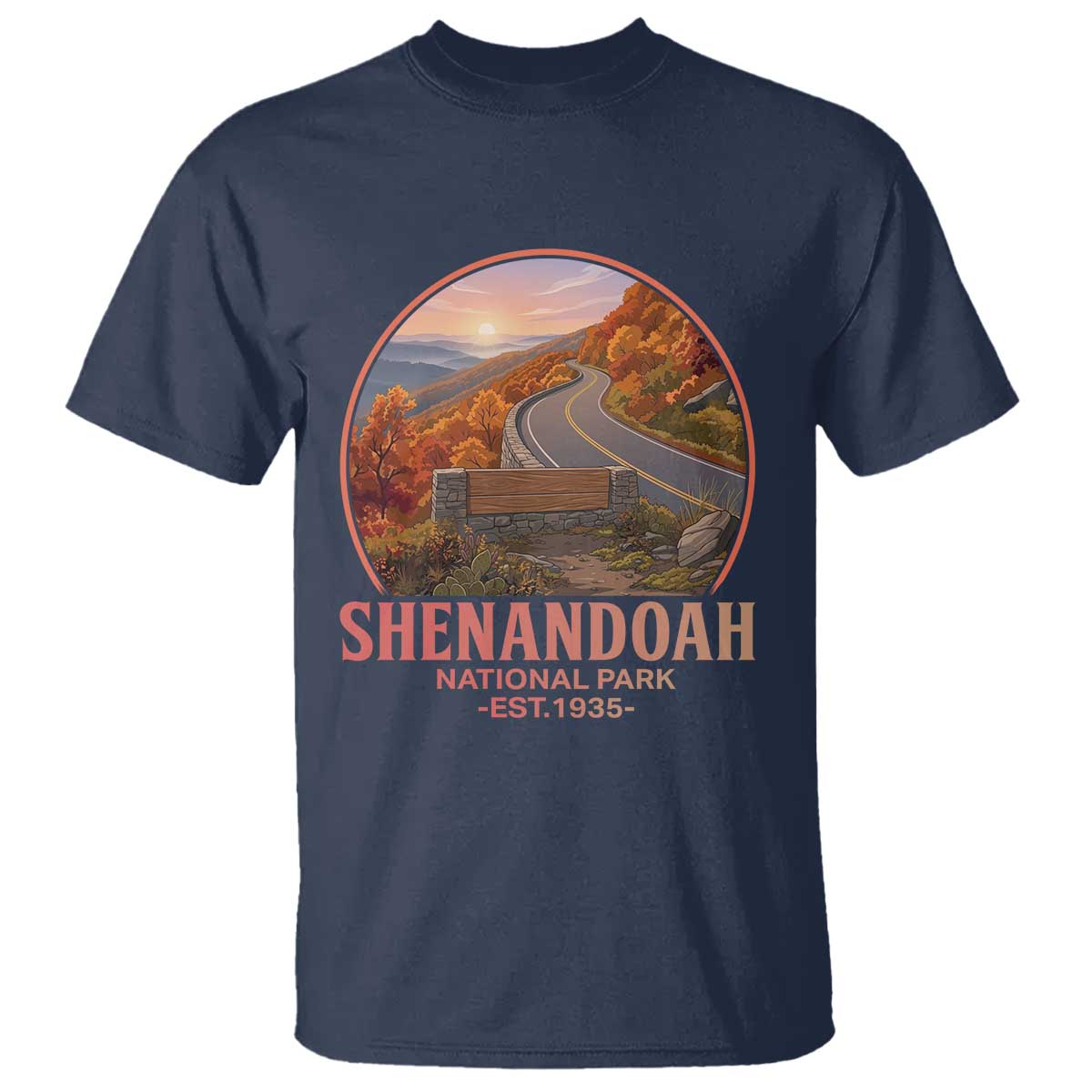 Shenandoah National Park T Shirt Vintage Virginia Mountain Landscape