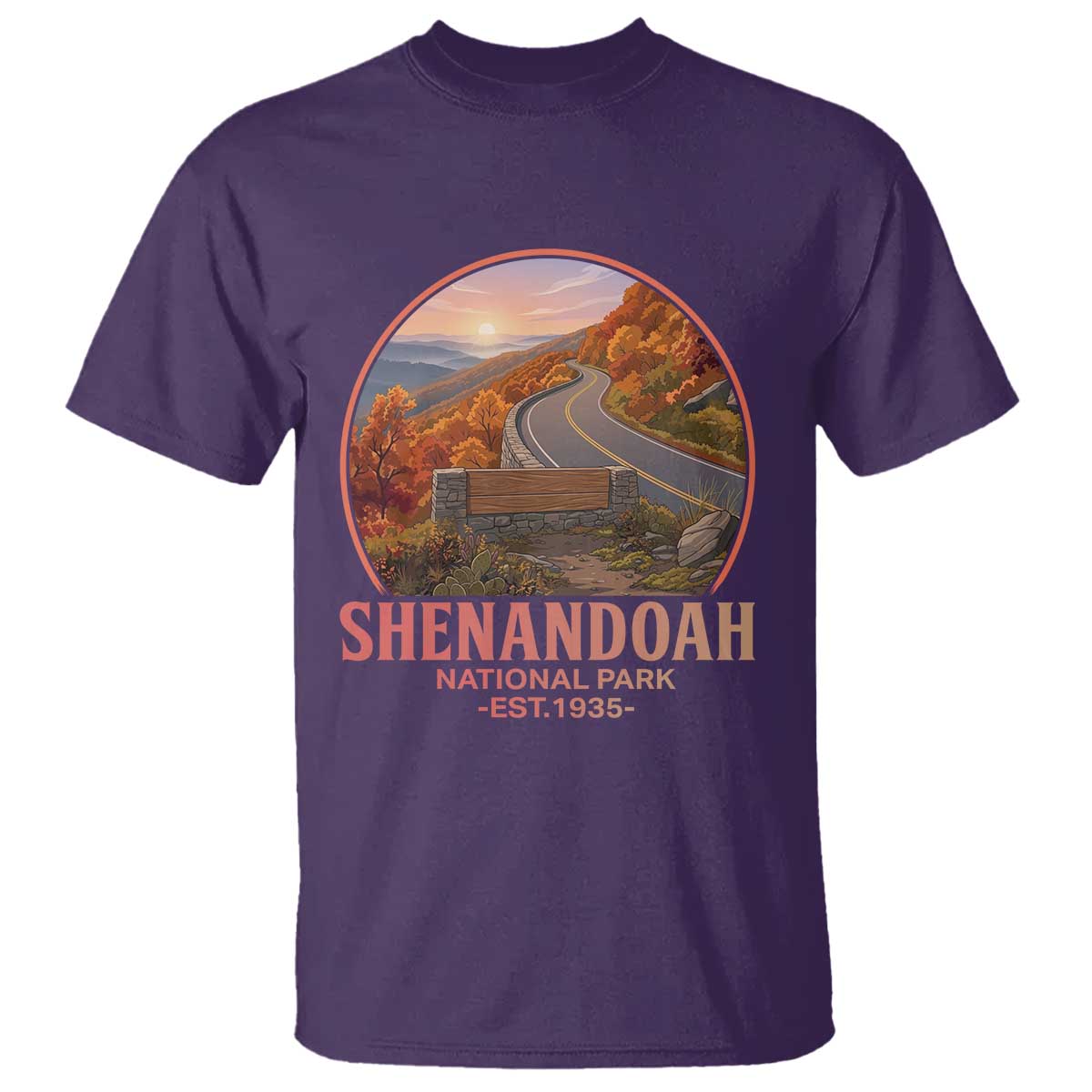 Shenandoah National Park T Shirt Vintage Virginia Mountain Landscape