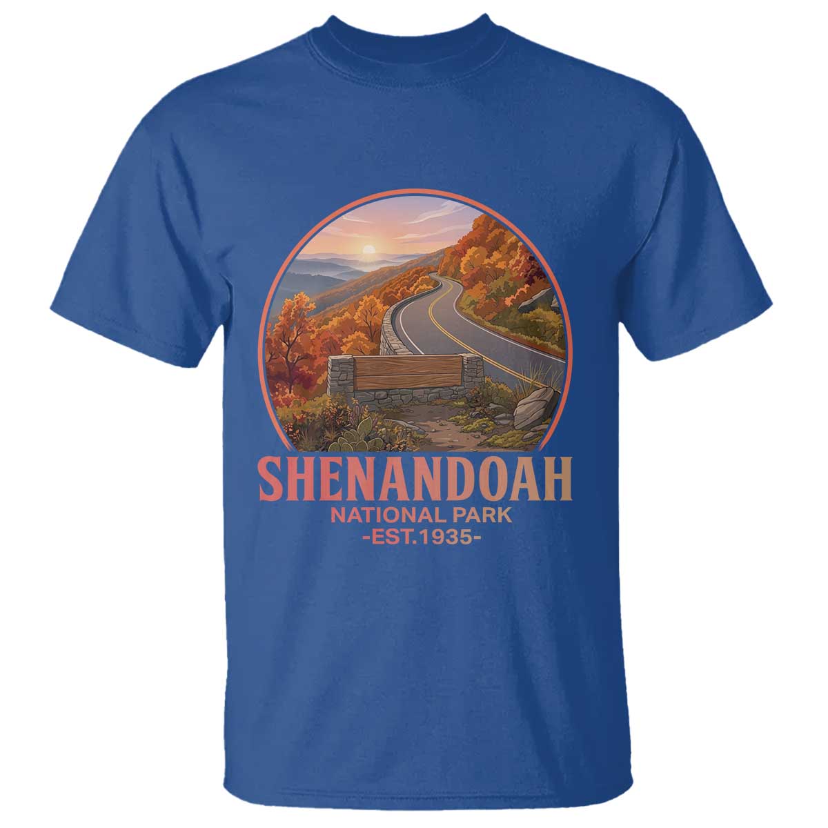 Shenandoah National Park T Shirt Vintage Virginia Mountain Landscape