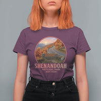Shenandoah National Park T Shirt For Women Vintage Virginia Mountain Landscape