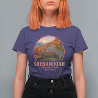 Shenandoah National Park T Shirt For Women Vintage Virginia Mountain Landscape