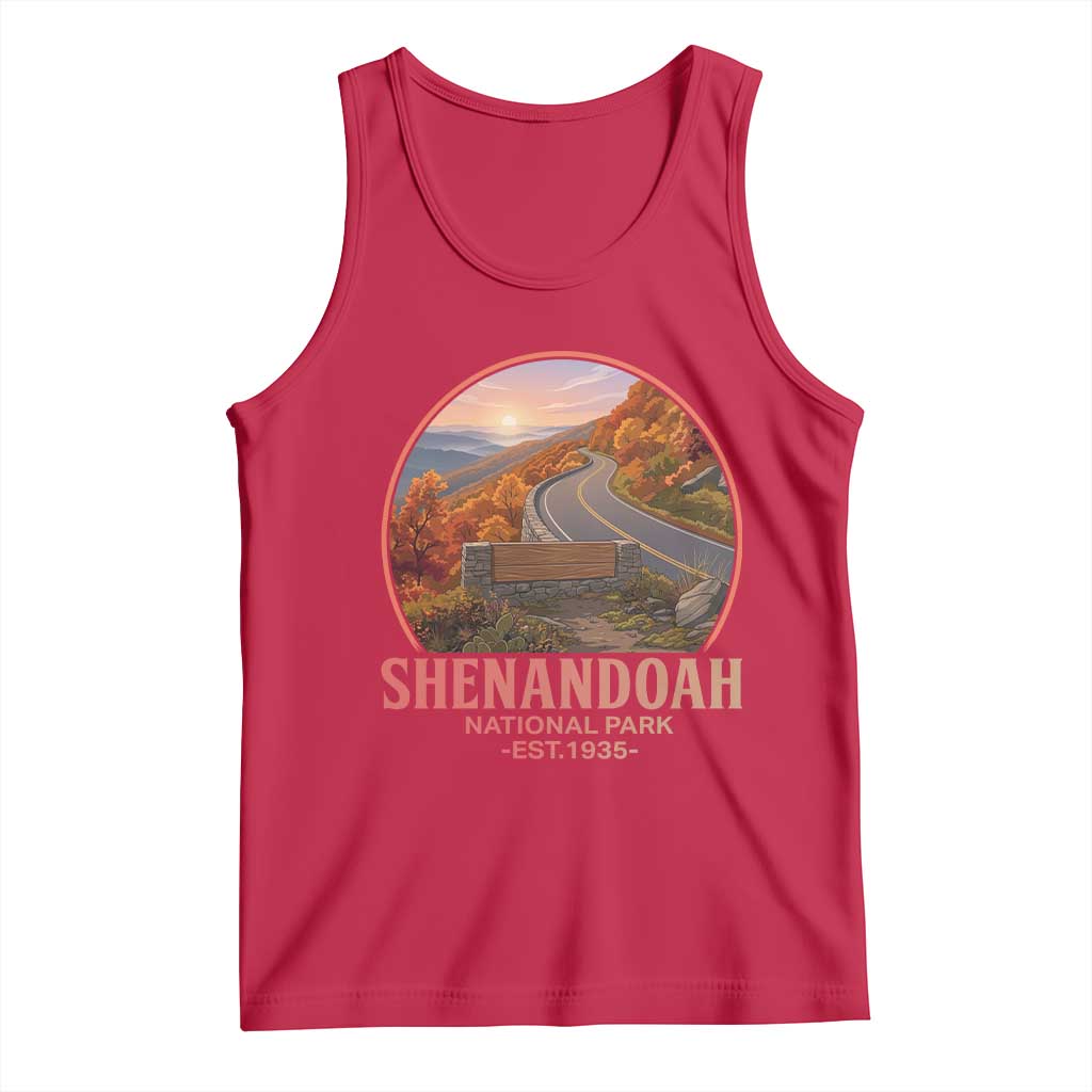 Shenandoah National Park Tank Top Vintage Virginia Mountain Landscape