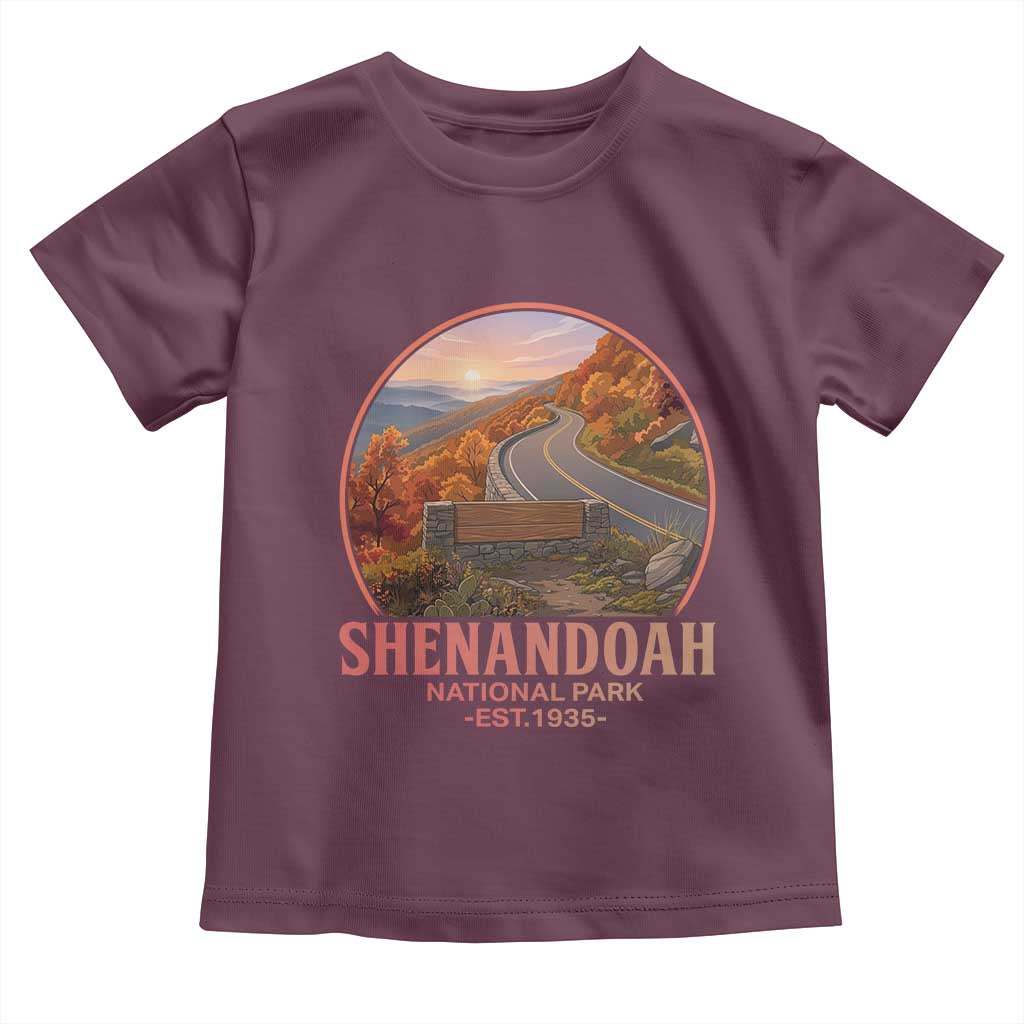 Shenandoah National Park Toddler T Shirt Vintage Virginia Mountain Landscape