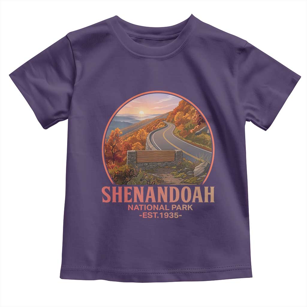 Shenandoah National Park Toddler T Shirt Vintage Virginia Mountain Landscape
