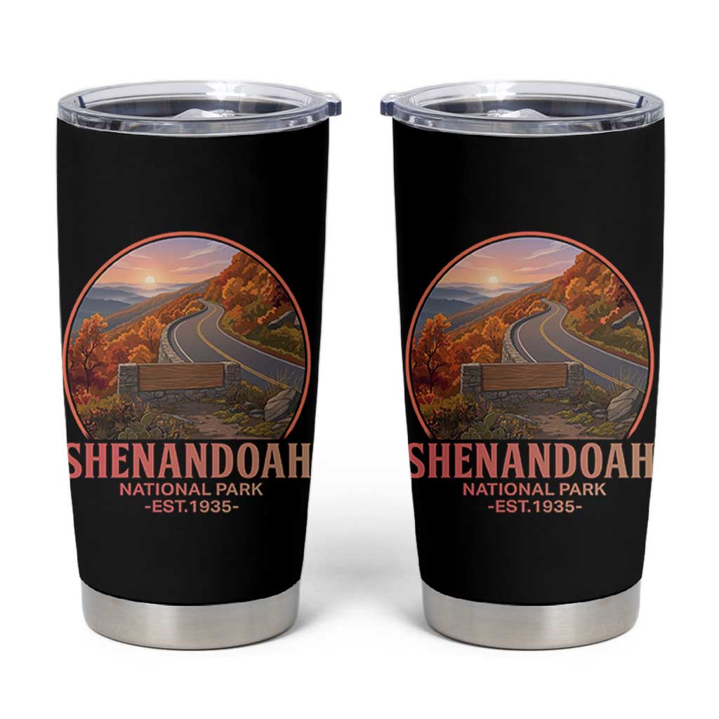 Shenandoah National Park Tumbler Cup Vintage Virginia Mountain Landscape
