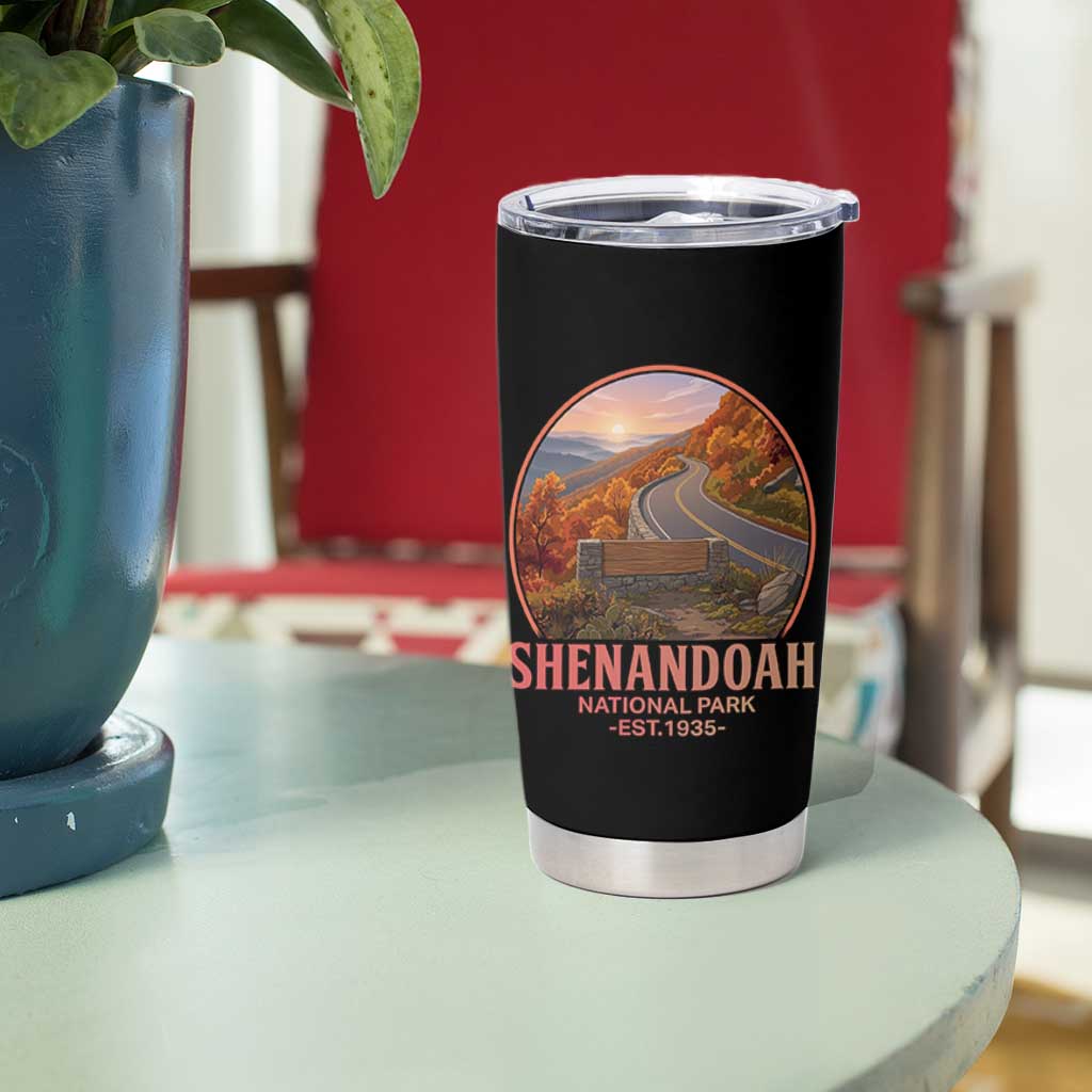 Shenandoah National Park Tumbler Cup Vintage Virginia Mountain Landscape
