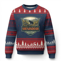 Shenandoah National Park Ugly Christmas Sweater Virginia Black Bear Mountain