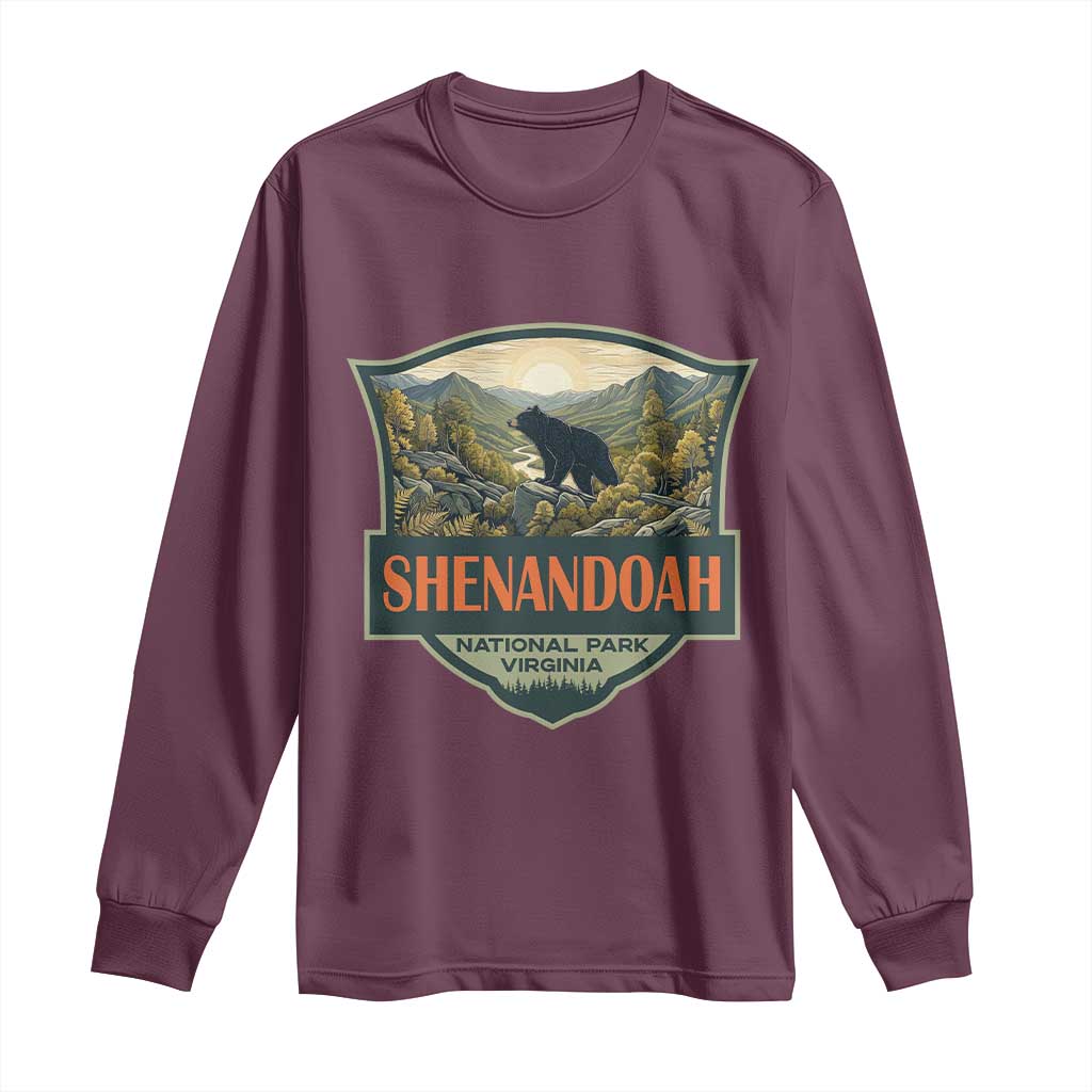 Shenandoah National Park Long Sleeve Shirt Virginia Black Bear Mountain