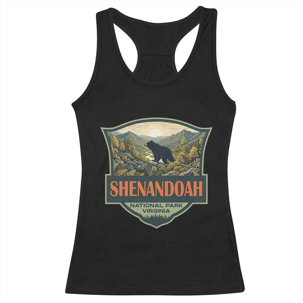 Shenandoah National Park Racerback Tank Top Virginia Black Bear Mountain