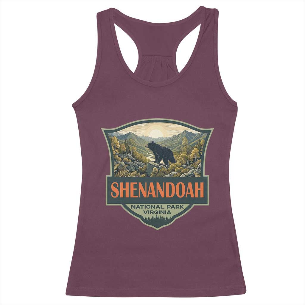 Shenandoah National Park Racerback Tank Top Virginia Black Bear Mountain