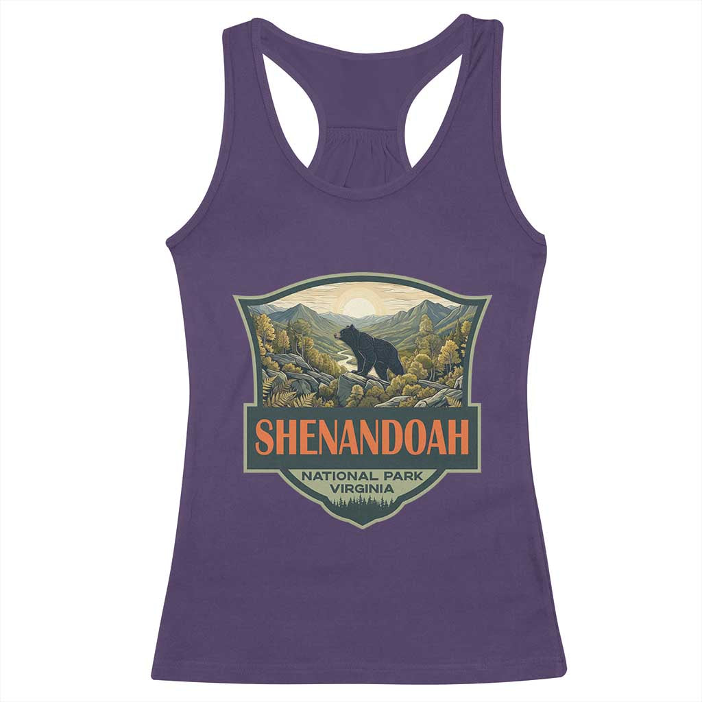 Shenandoah National Park Racerback Tank Top Virginia Black Bear Mountain
