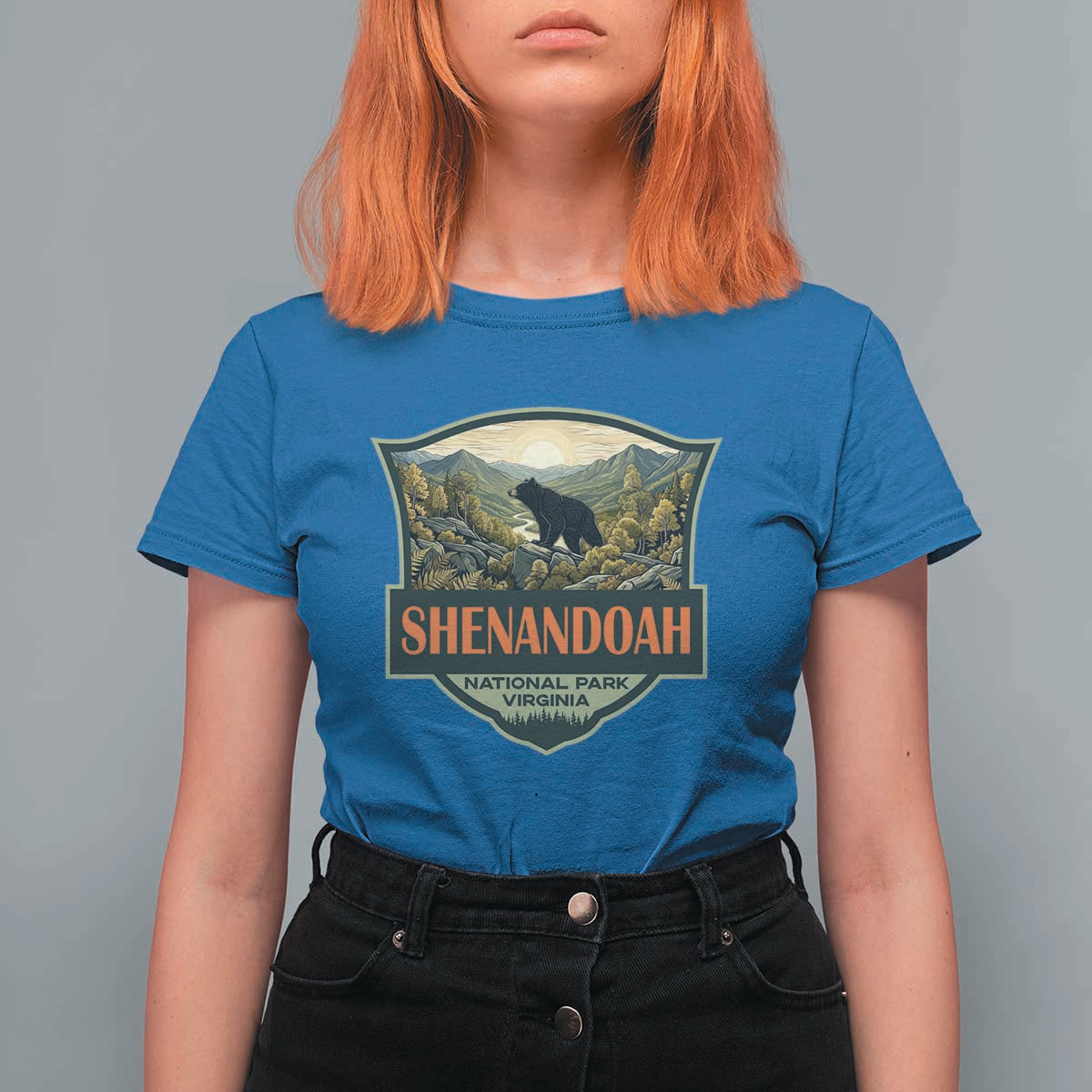 Shenandoah National Park T Shirt For Women Virginia Black Bear Mountain