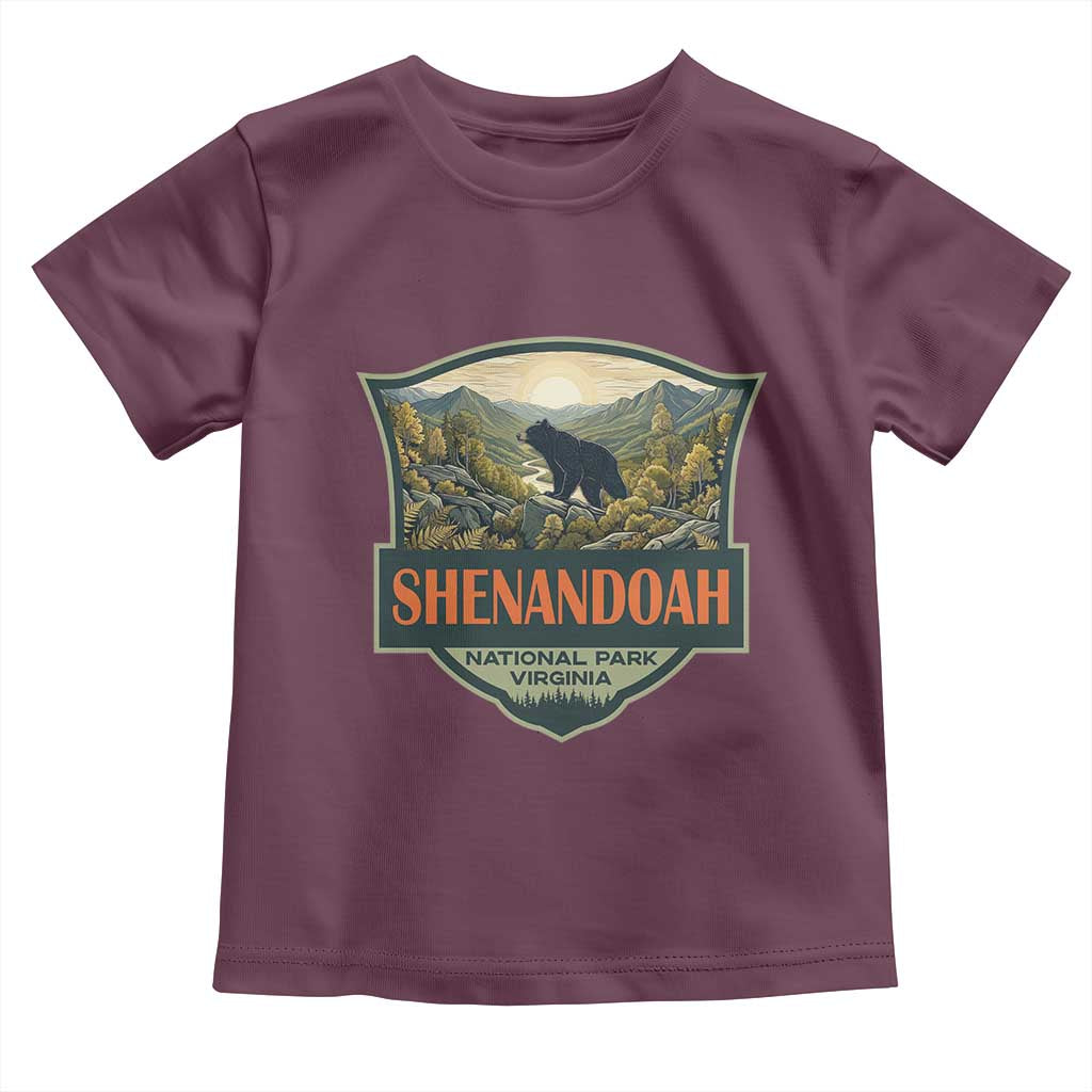 Shenandoah National Park Toddler T Shirt Virginia Black Bear Mountain
