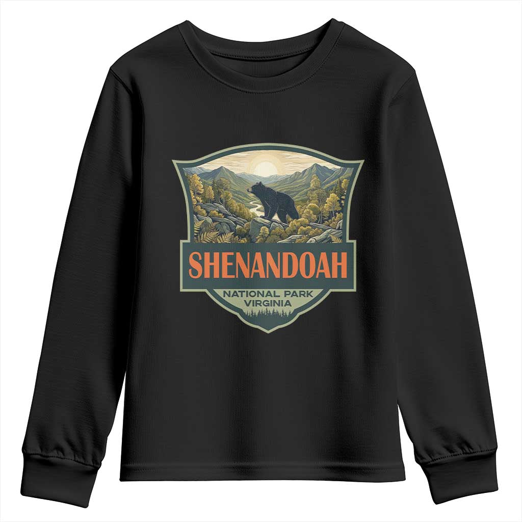 Shenandoah National Park Youth Sweatshirt Virginia Black Bear Mountain