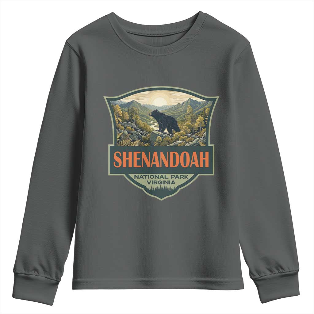 Shenandoah National Park Youth Sweatshirt Virginia Black Bear Mountain