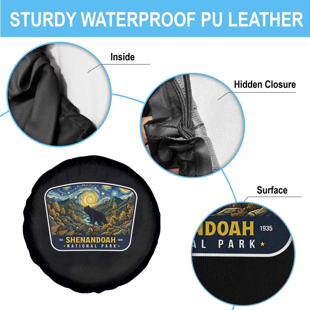 Shenandoah National Park Spare Tire Cover Starry Night Virginia Bear Mountain